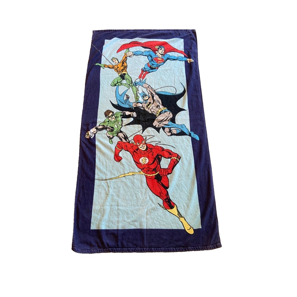 Pottery Barn Kids DC Comics Superhero‎ Beach Bath Cotton Towel Batman Superman